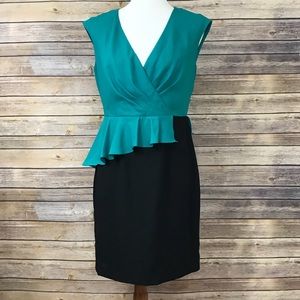 Marc New York Andrew Marc Peplum Cap Sleeve Dress